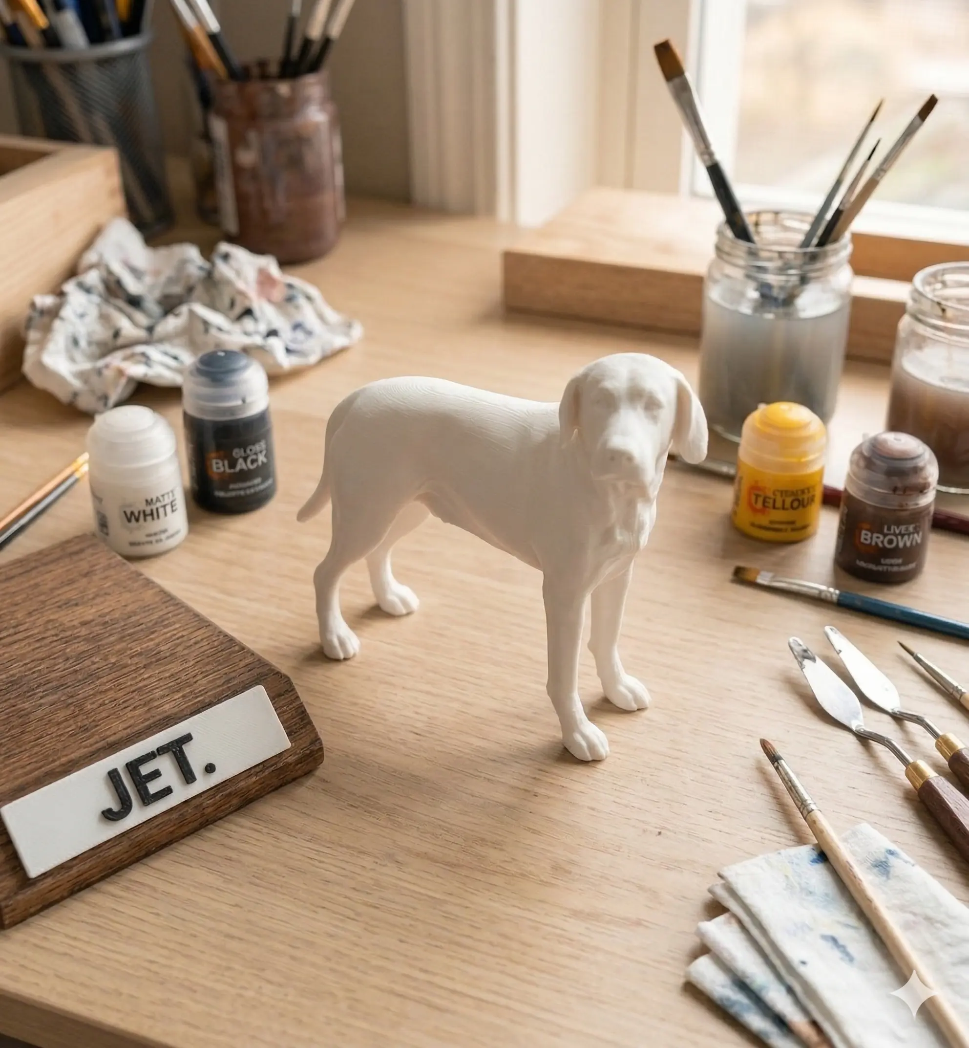 3D printed figurine ready to paint